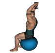 Triceps Extension - Fitness Ball Dumbbell 2 Handed